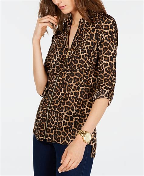 michael kors leopard print top.